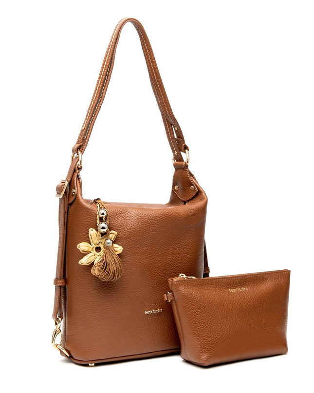 NeroGiardini Borsa Zaino Trasformabile in Pelle Cuoio E644142D CUOIO 400 Nero Giardini Borse 
