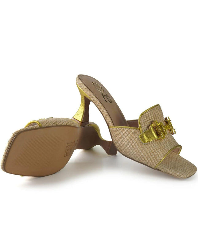 Sandalo Sabot Morsetto Strass LUCIA 556 YELLOW / BEIGE Exe 