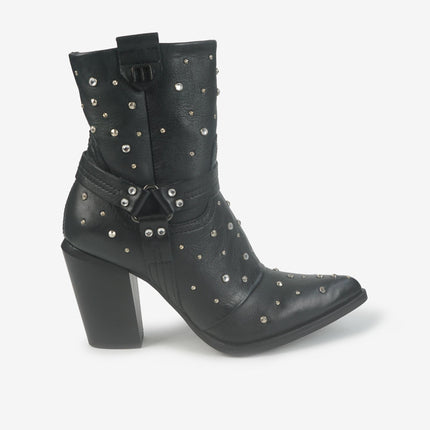 Stivaletto Texano con Borchie T76205 NERO Mjus 