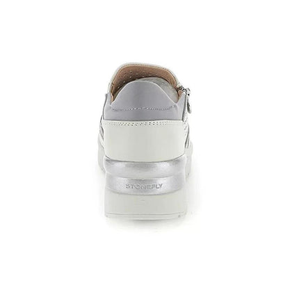 Stonefly Mocassino Sneakers Donna in Pelle Bianca 220735 CREAM GREY Stonefly 