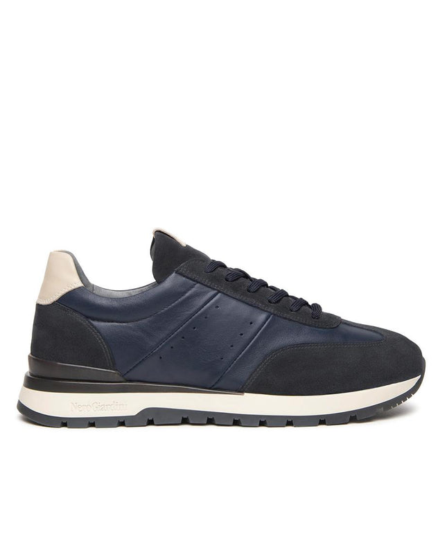 Nero Giardini Sneakers Bassa Uomo in Pelle Blu I400411U BLU 200 Nero Giardini 