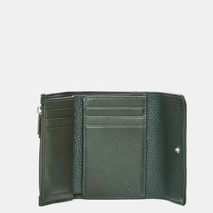 Mandarina Duck Portafogli Donna Pelle Verde Pine Green Portamonete FZP70 MELLOW LEATHER PINE GREEN Mandarina Duck 