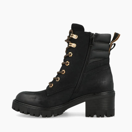 Jeep Anfibi Donna con Tacco Nero RAVEN LACE NBK BLACK Jeep Footwear 