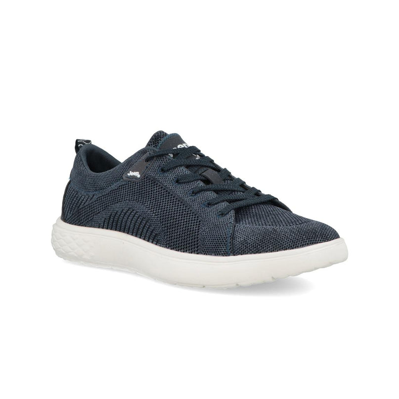Jeep Sneakers Uomo Bassa in Tessuto Blu KOBI DERBY NAVY Jeep Footwear 