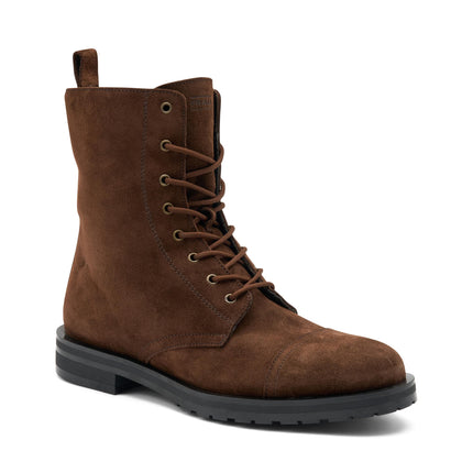 Stivaletto Donna Stringato Alto Camoscio Cacao 87C8 CACAO Frau 