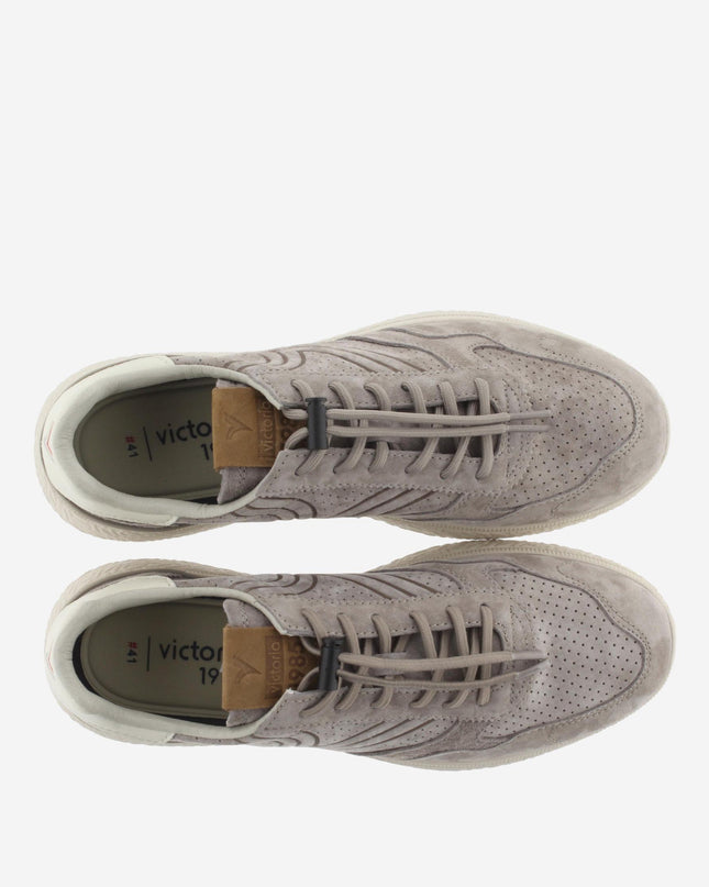 Victoria Sneakers Uomo in Camoscio Taupe - MARIO SPATARELLA