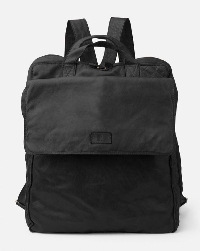 Biba Zaino Grande in Pelle Vacchetta Nera - MARIO SPATARELLA