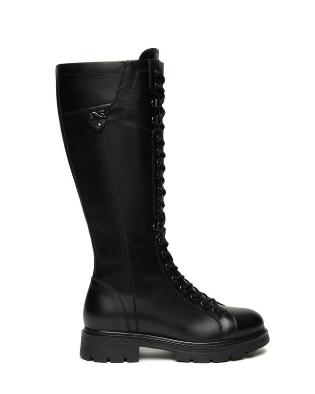Nero Giardini Stivali Anfibi Donna in Pelle Nero I514768D NERO 100 Nero Giardini 
