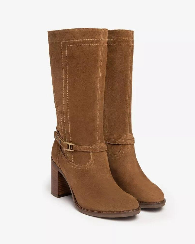 Nero Giardini Stivali Donna con Tacco in Camoscio Malto - MARIO SPATARELLA