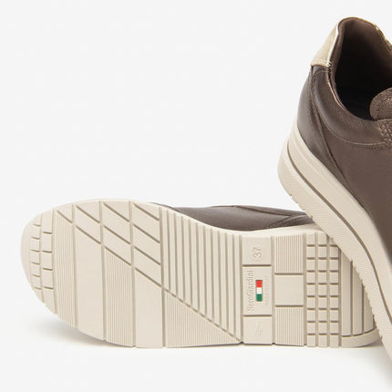 Nero Giardini Sneakers Donna in Pelle Laminata Moro e Glitter - MARIO SPATARELLA