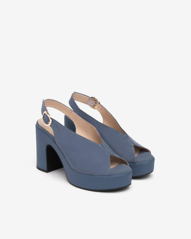 Nero Giardini Sandali Donna Spuntato con Tacco e Plateau in Camoscio Avio E513646D AVIO 203 Nero Giardini 
