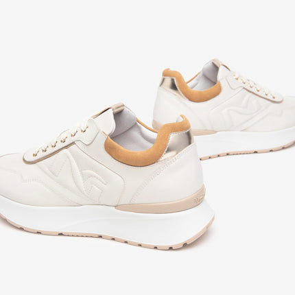 Nero Giardini Sneakers Donna Bassa in Pelle Osso E512884D OSSO 713 Nero Giardini 