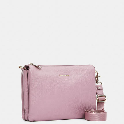 Mandarina Duck Pochette in Pelle Lilla con Tracolla FZT12 MELLOWLEATHER LILAC ROSE Mandarina Duck 