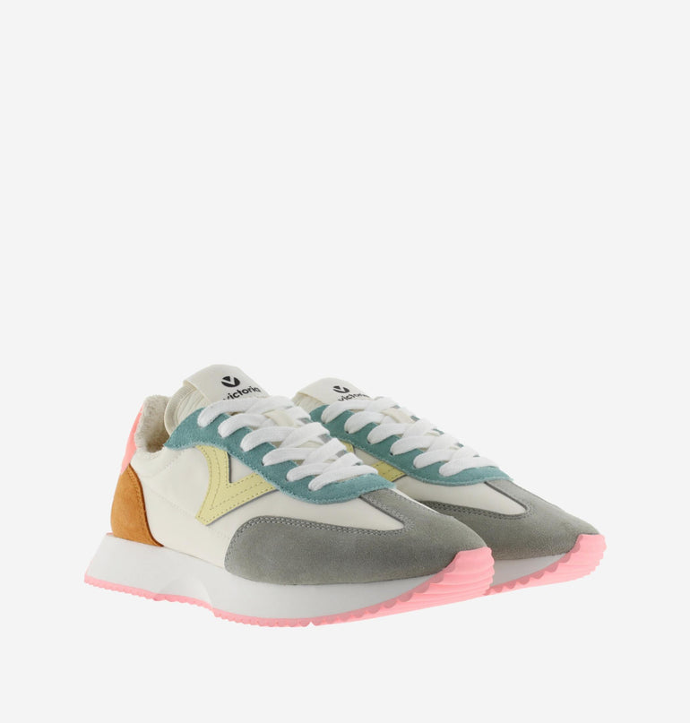 Victoria Sneakers Donna Bassa Pelle Multicolor Corallo 1134113 COSMOS CORAL Victoria 