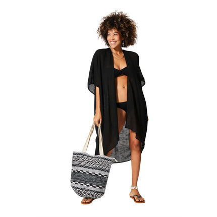 Kimono Estivo Lungo Nero KIMONO ESTIVO MBK5004A La Mano Boho 