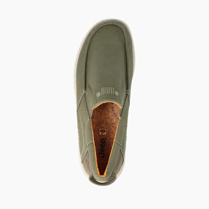 Jeep Mocassino Uomo Slip On in Tessuto Verde - MARIO SPATARELLA