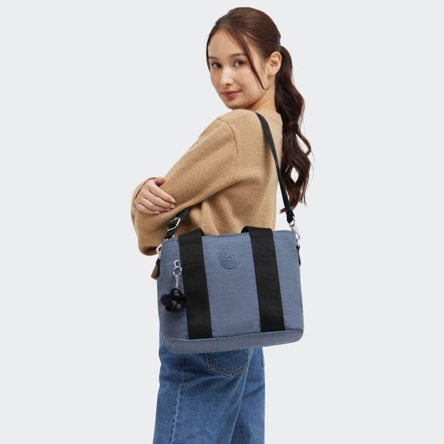 Borsa Tote con Tracolla Blu jeans MINTA M BLUE LOVER Kipling 