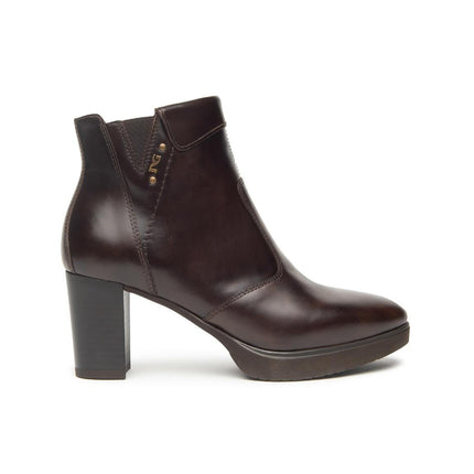 Nero Giardini Stivaletti Tronchetti Donna in Pelle Testa di Moro - MARIO SPATARELLA