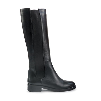 Spatarella Stivali Donna Tacco Basso Cavallerizza in pelle Nero - MARIO SPATARELLA