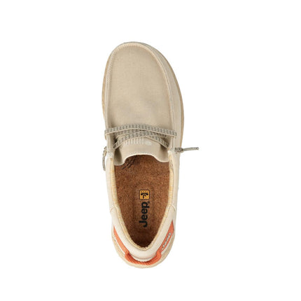 Jeep Scarpe Slip On Uomo in Canvas Beige SAMOA WALLABEE CSV SAND Jeep Footwear 