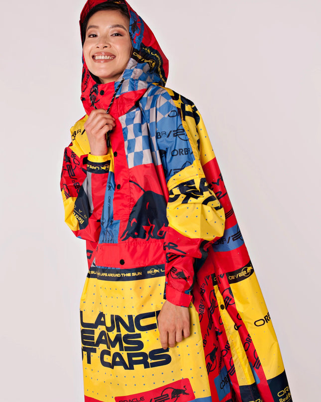 Rainkiss Mantella Antipioggia Poncho Box Box RAIN PONCHO BOX BOX ORACLE RED BULL RACING RAINKISS 