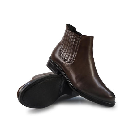 Vueva Stivaletti Donna Tacco Basso in Pelle Marrone WH177H18 MARTINA BROWN Vueva 
