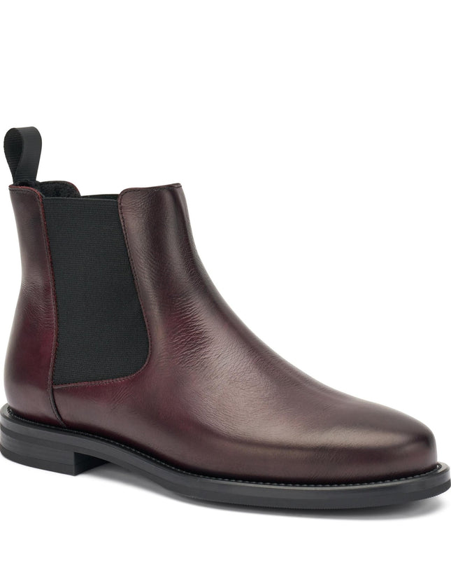 Frau Stivaletti Chelsea Donna Tacco Basso in Pelle Bordo - MARIO SPATARELLA