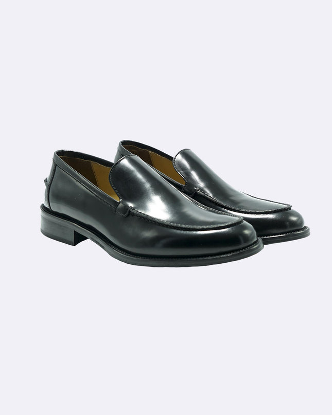 Mocassino Liscio Fondo Cuoio in Pelle Nero PIANTA 5 LUX NERO Rogal's 