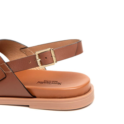 NeroGiardini Sandalo Flat Donna Basso in Pelle Cuoio E615933D CUOIO 400 Nero Giardini 