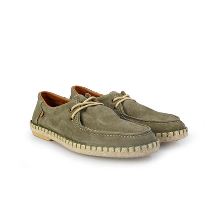 Espadrillas Verbenas Bassa con Lacci da Uomo in Camoscio Kaki Verde TRUMAN SERRAJE KAKI Verbenas 