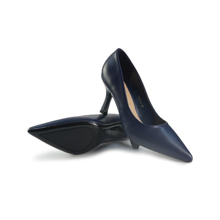 Francesco Milano Decollete a Punta in Pelle Blu A08-01A BLUE Francesco Milano 