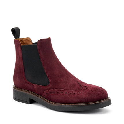 Stivaletti Frau Chelsea Oxford Donna in Camoscio Rubino 96A6 WAXY RUBY Frau 
