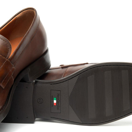 NeroGiardini Mocassino College Uomo in Pelle Marrone - MARIO SPATARELLA