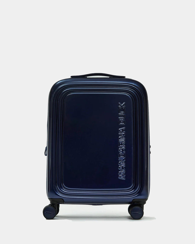 Mandarina Duck Trolley Bagaglio a Mano Espandibile  4 Ruote Blu Metal OUV24 LOGODUCK BLUE INDIGO Mandarina Duck 