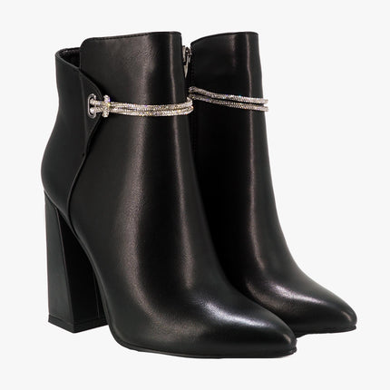 Stivaletti Donna a Punta Nero M4052 BLACK PELLE Exe 