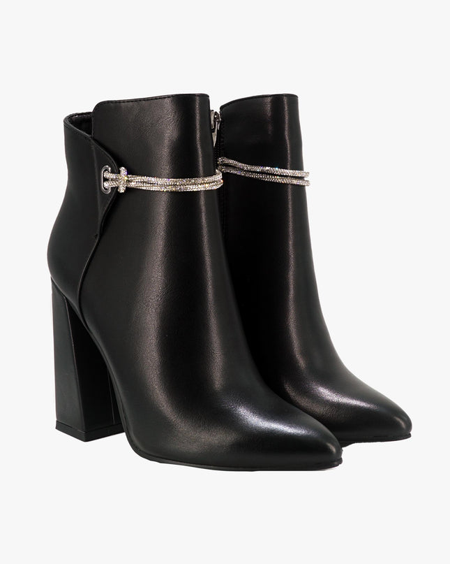 Stivaletti Donna a Punta Nero M4052 BLACK PELLE Exe 