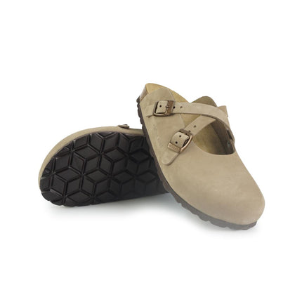 Grunland Sandali Sabot Sughero Pelle Nabuk Kaki CB1684 SARA KAKI Grunland 