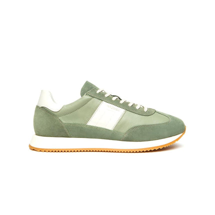 NeroGiardini Sneakers Bassa Uomo in Pelle e Camoscio Verde - MARIO SPATARELLA