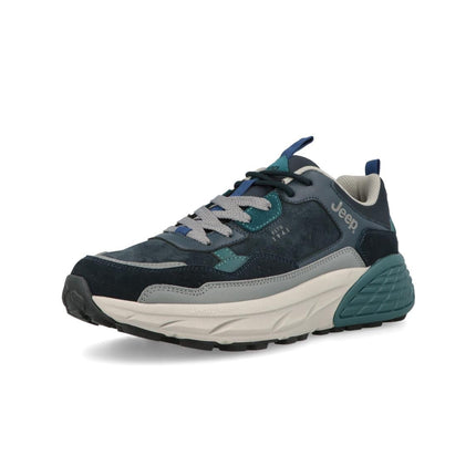 Sneakers Uomo Camoscio Multicolor Petrolio - MARIO SPATARELLA