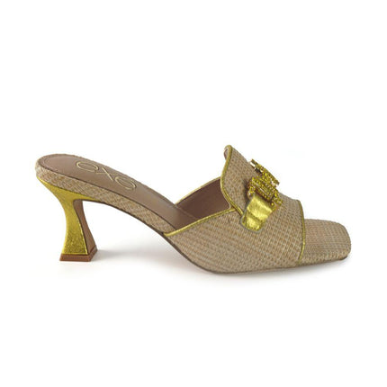 Sandalo Sabot Morsetto Strass LUCIA 556 YELLOW / BEIGE Exe 
