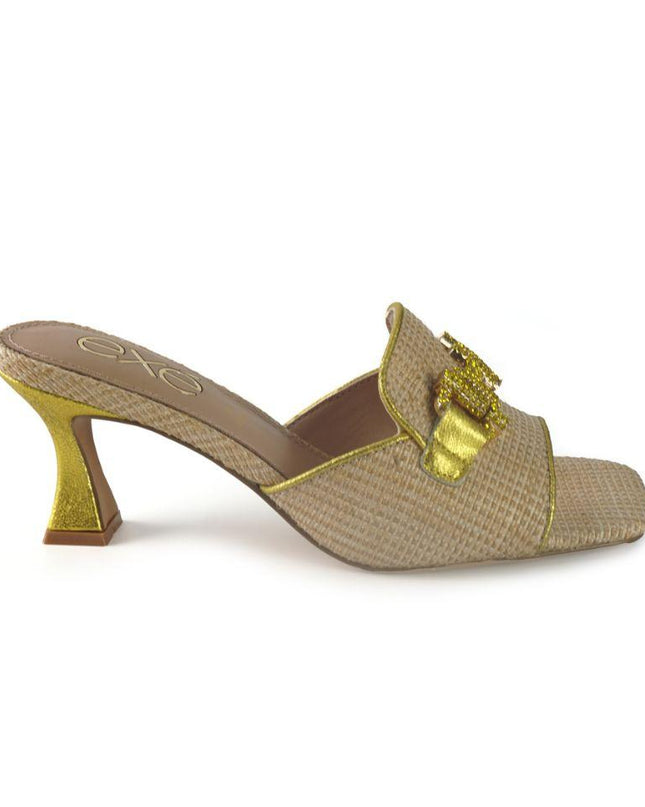 Sandalo Sabot Morsetto Strass LUCIA 556 YELLOW / BEIGE Exe 