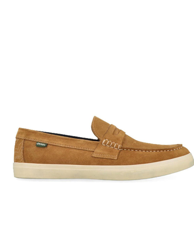 Mocassini Uomo Barca Camoscio Cuoio MOKI SUEDE CUOIO 068 Jeep Footwear 