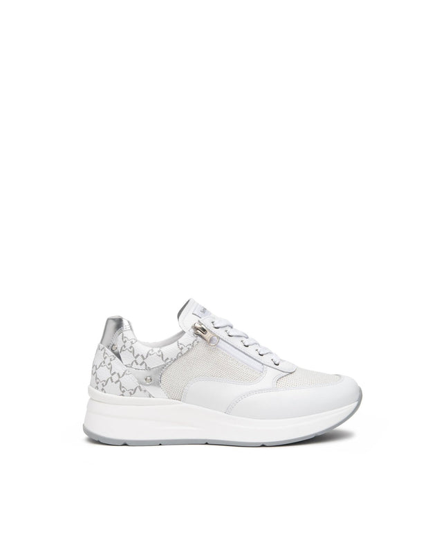 Nero Giardini Sneakers Donna con Lacci e Zip in Pelle Bianca - MARIO SPATARELLA