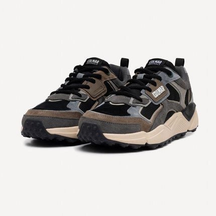 Sneakers Colmar Uomo in Pelle Nero Multicolor GARNER GROUNDS 066 BLACK Colmar 
