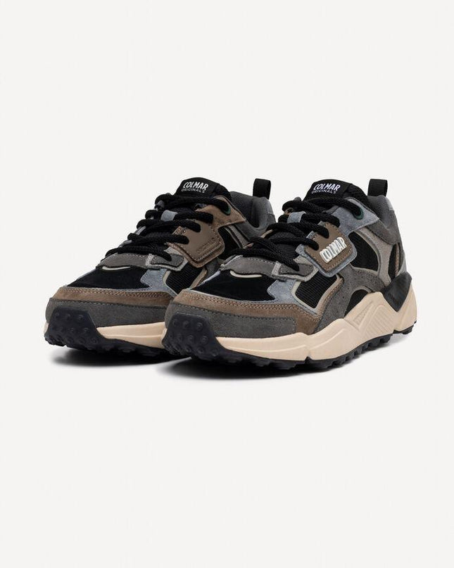 Sneakers Colmar Uomo in Pelle Nero Multicolor GARNER GROUNDS 066 BLACK Colmar 