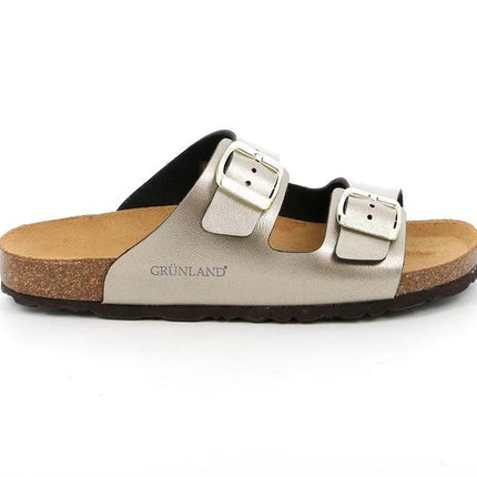 Ciabatta Sughero Doppia Fibbia CB2425 SARA CHAMPAGNE Grunland 