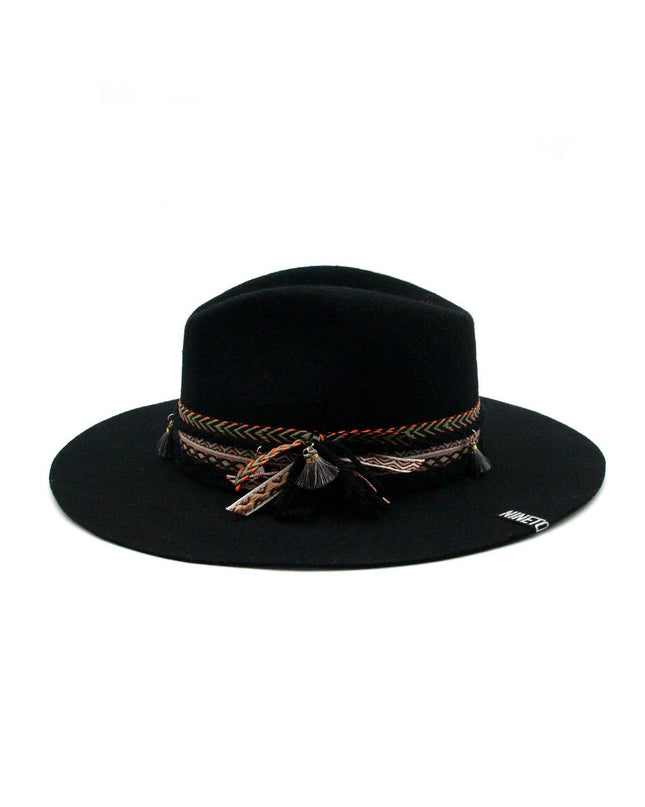 Cappello Fedora Unisex Nero con Nastro FEDORA THE NORTH BLACK NINETOWEAR 