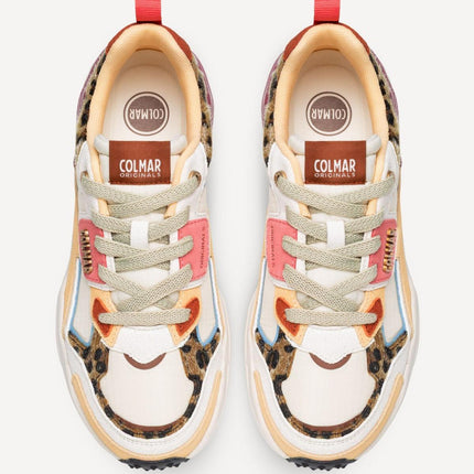Sneakers Colmar Donna in Pelle Multicolor Bianco Animalier GARNER WILD MULTICOLORE WHITE Colmar 