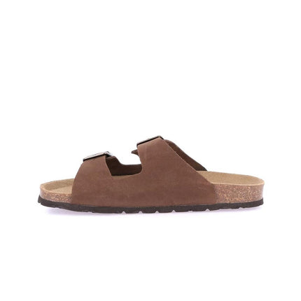 Grunland Sandali Donna Plantare Sughero Doppia Fibbia in Nabuk Moro CB0003 SARA MARRONE Grunland 