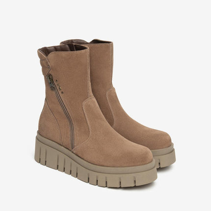 Nero Giardini Stivaletti Donna con Zeppa in Camoscio Talpa - MARIO SPATARELLA